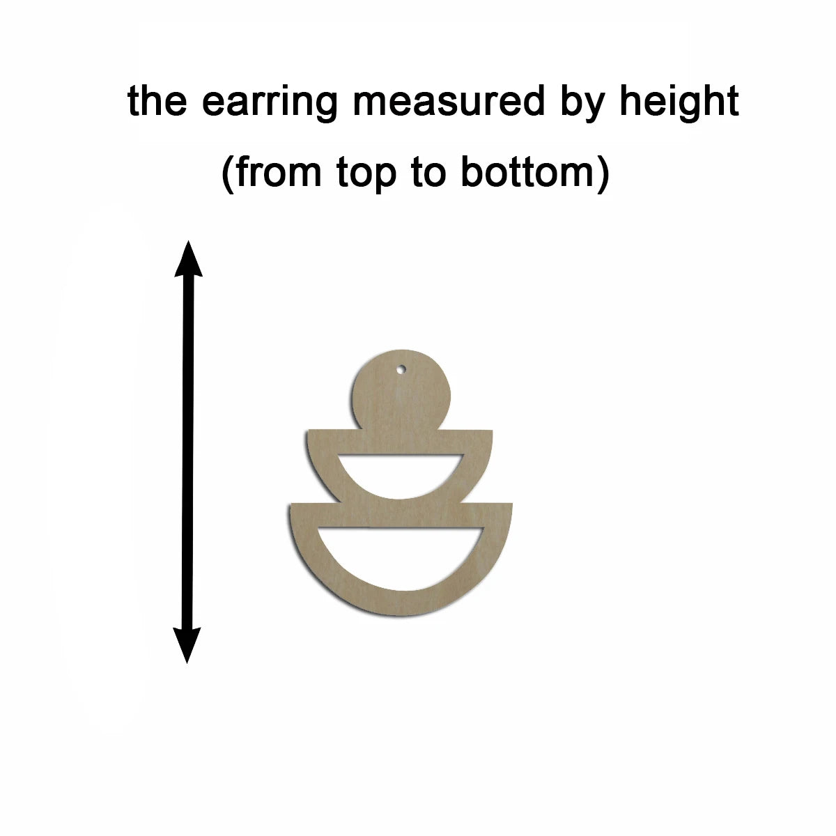 10pcs Unfinished Wood Blanks Two Layer Semi Circle Shape Macrame Earring Part Findings Wholesale For DIY Jewelry Making