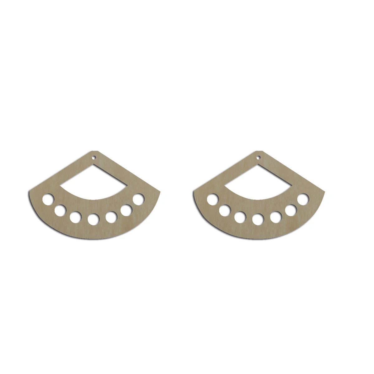 10pcs Unfinished Wood Blanks Geometric Fan Holes Cutout Shape Macrame Earring Part Findings Wholesale For DIY Jewelry Making