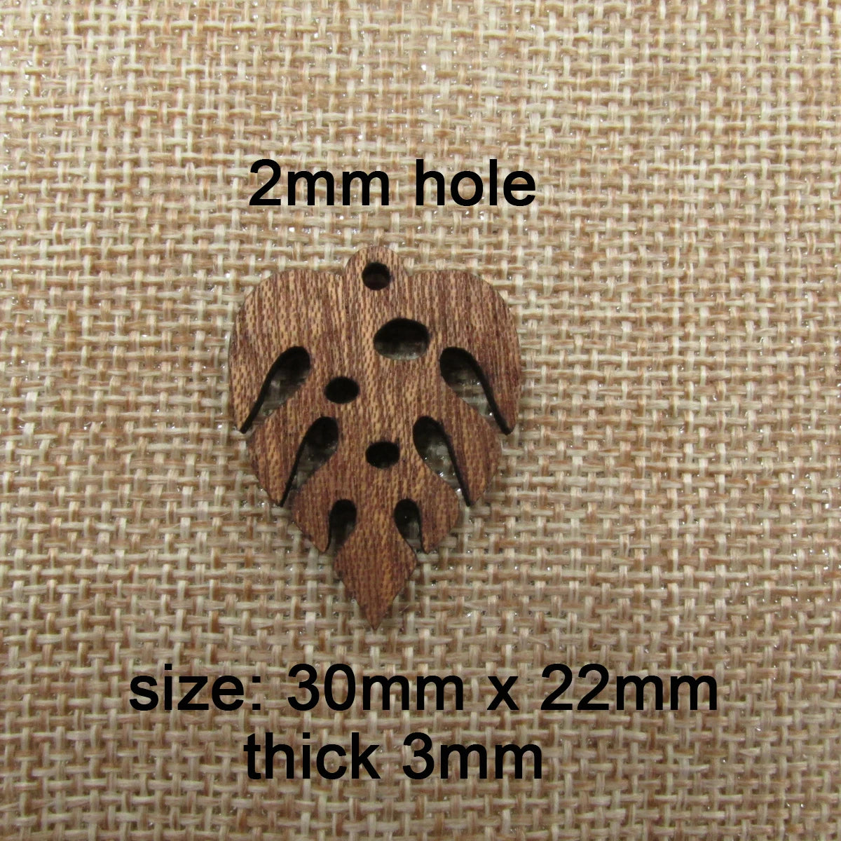 6pcs Unfinished Blank Wood Monstera Leaf Shape Wooden Charms Pendants Leaves Earrings Necklace For DIY Jewelry Making