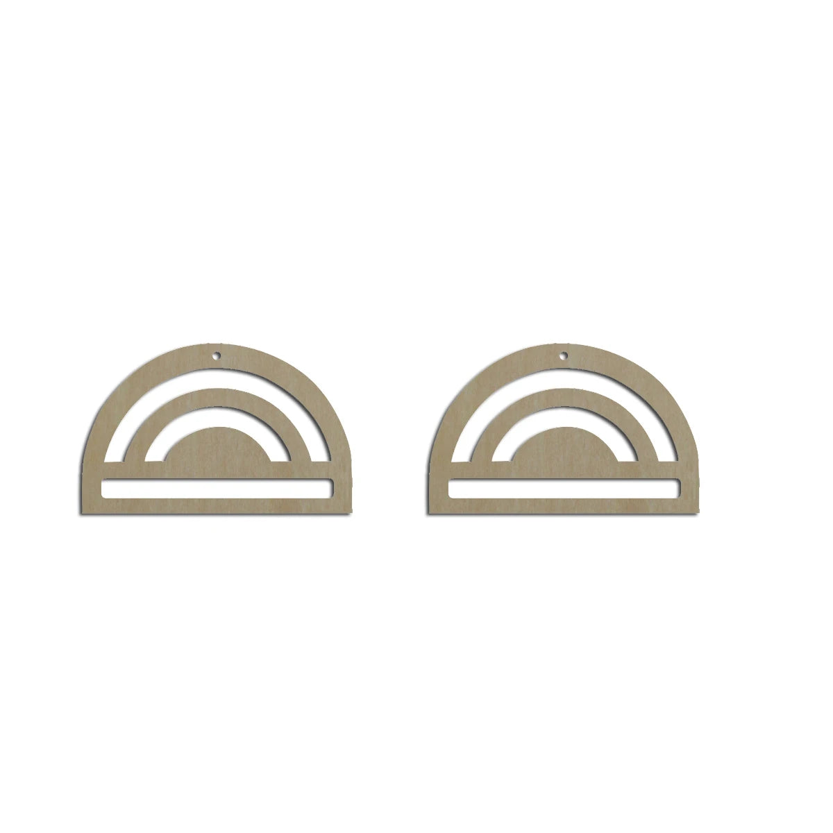 10pcs Unfinished Wood Blank Geometric Half Circle Rainbow Shape Macrame Earring Part Findings For DIY Jewelry Making