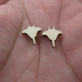 5 Pair Unfinished Blank Wooden Ocean Cabochon Sea Lion Seahorse Walrus Post Starfish Shark Stingray Wood Earrings Stud