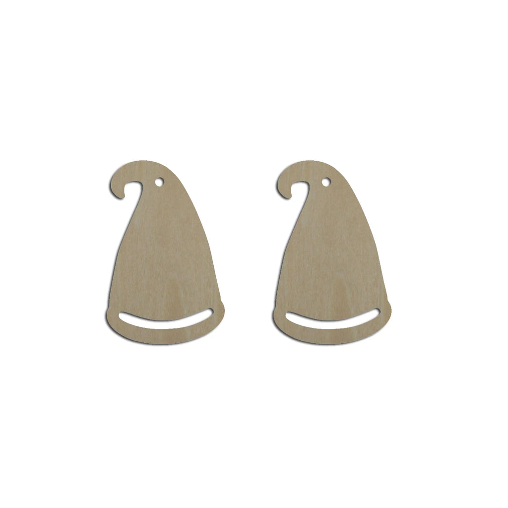 10pcs Unfinished Wood Blanks Gnome Cutout Shape Macrame Earring Pendant Charm For DIY Jewelry Making