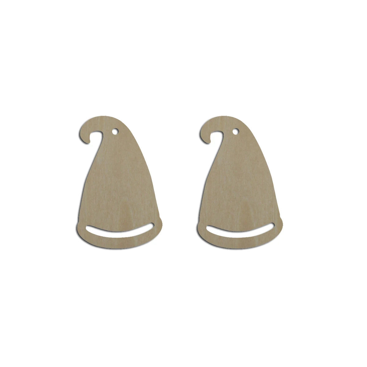 10pcs Unfinished Wood Blanks Gnome Cutout Shape Macrame Earring Pendant Charm For DIY Jewelry Making