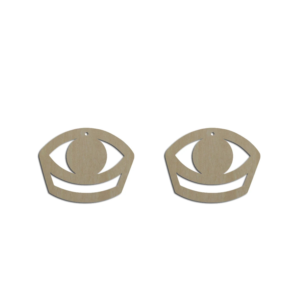 10pcs Unfinished Wood Blank Eye Cutout Shape Macrame Earring Pendant Charms For DIY Jewelry Making