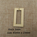 10pcs Unfinished Wooden Blanks Geometric Rectangle Oval Shape Wood Macrame For DIY Earrings Findings Jewelry Supplies