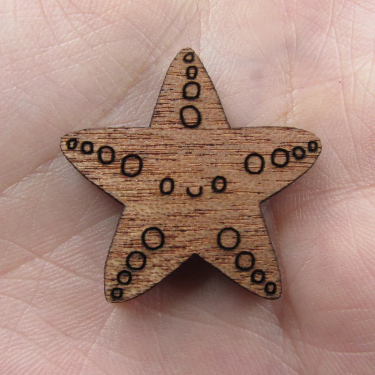 3 Pair Unfinished Ocean Animal Wooden Star Fish Sand Dollar Shape Cutout For Brooches Pin Magnet Pendant Charms Diy Making