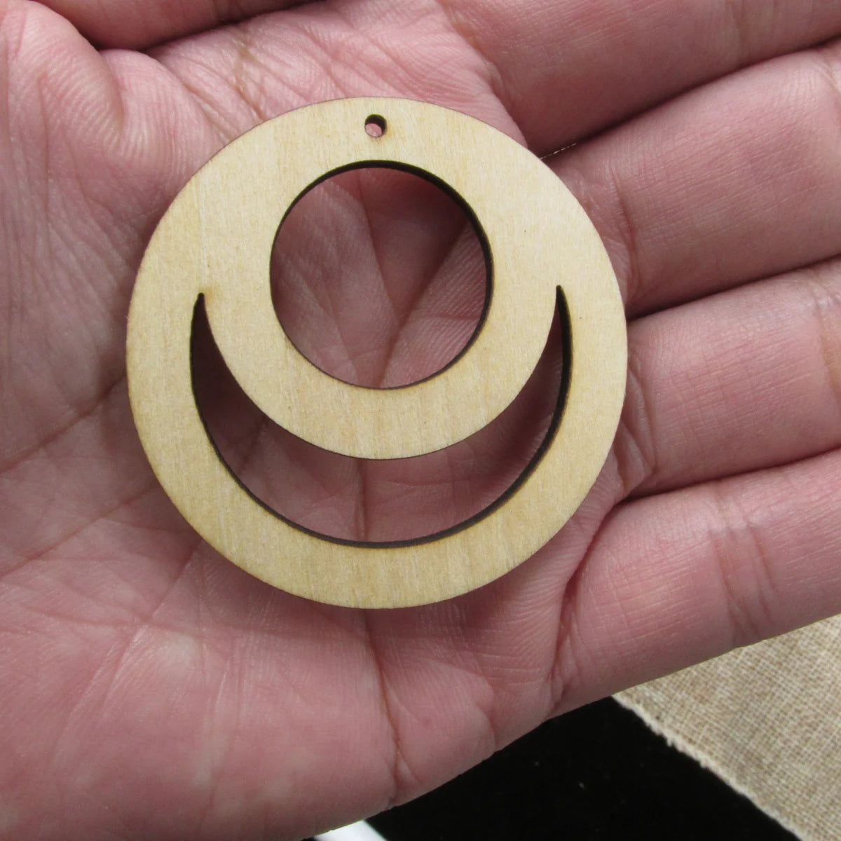 10pcs 1.75 inch Diameter Unfinished Wooden Blanks Geometric Circle Round Macrame DIY Earrings Findings Accessories Supplies