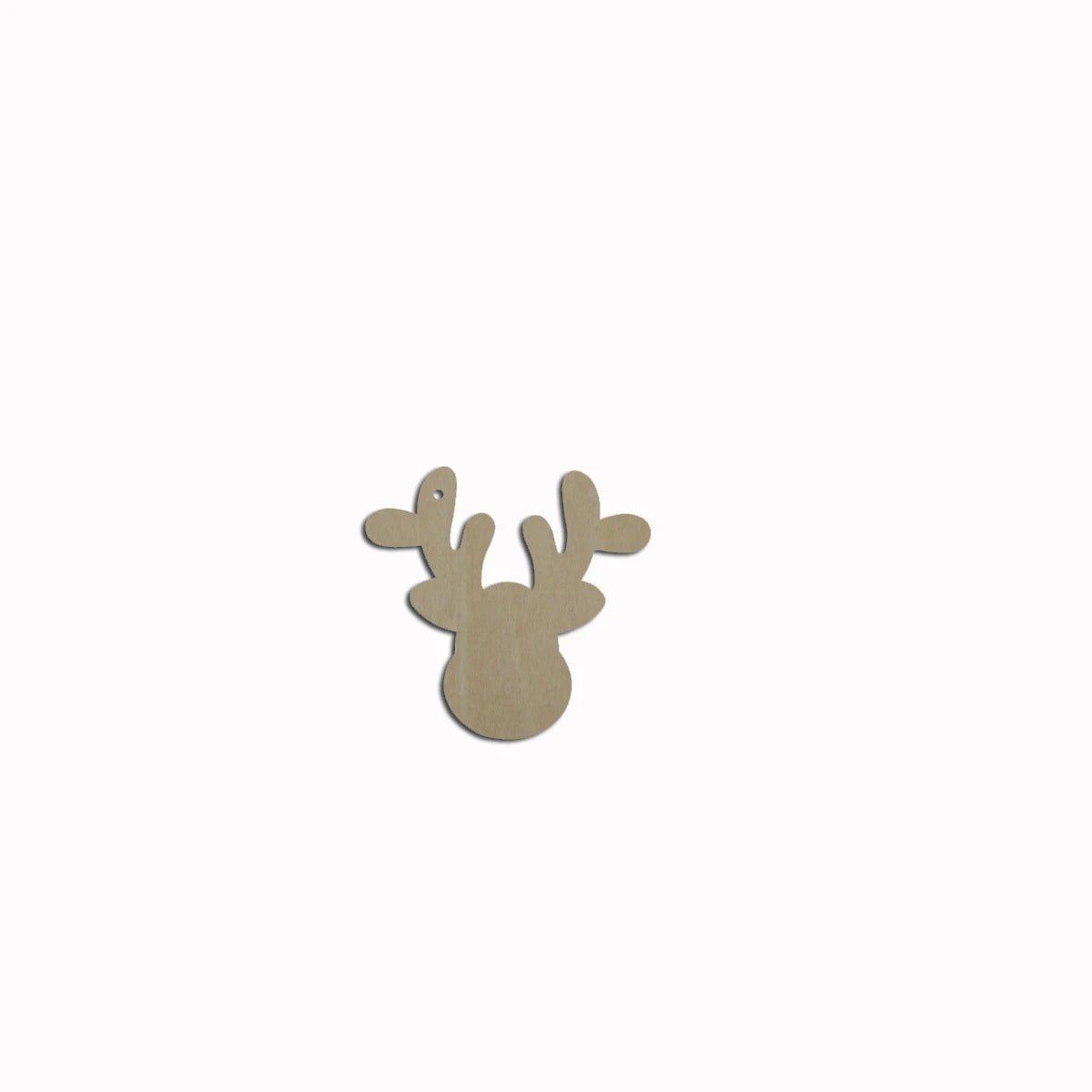 10pcs Bulk Unfinished Wooden Blank Christmas Reindeer Deer Head Cutout Shape For Dangle Earring Wood Jewelry Accessories