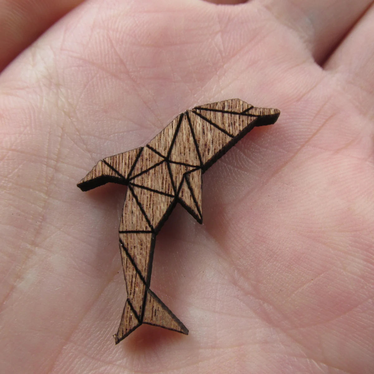 3 Pair Unfinished Under the Sea Ocean Animal Wooden Dolphin Shape Cutout For Brooches Pin Magnet Pendant Jewerly Diy Making