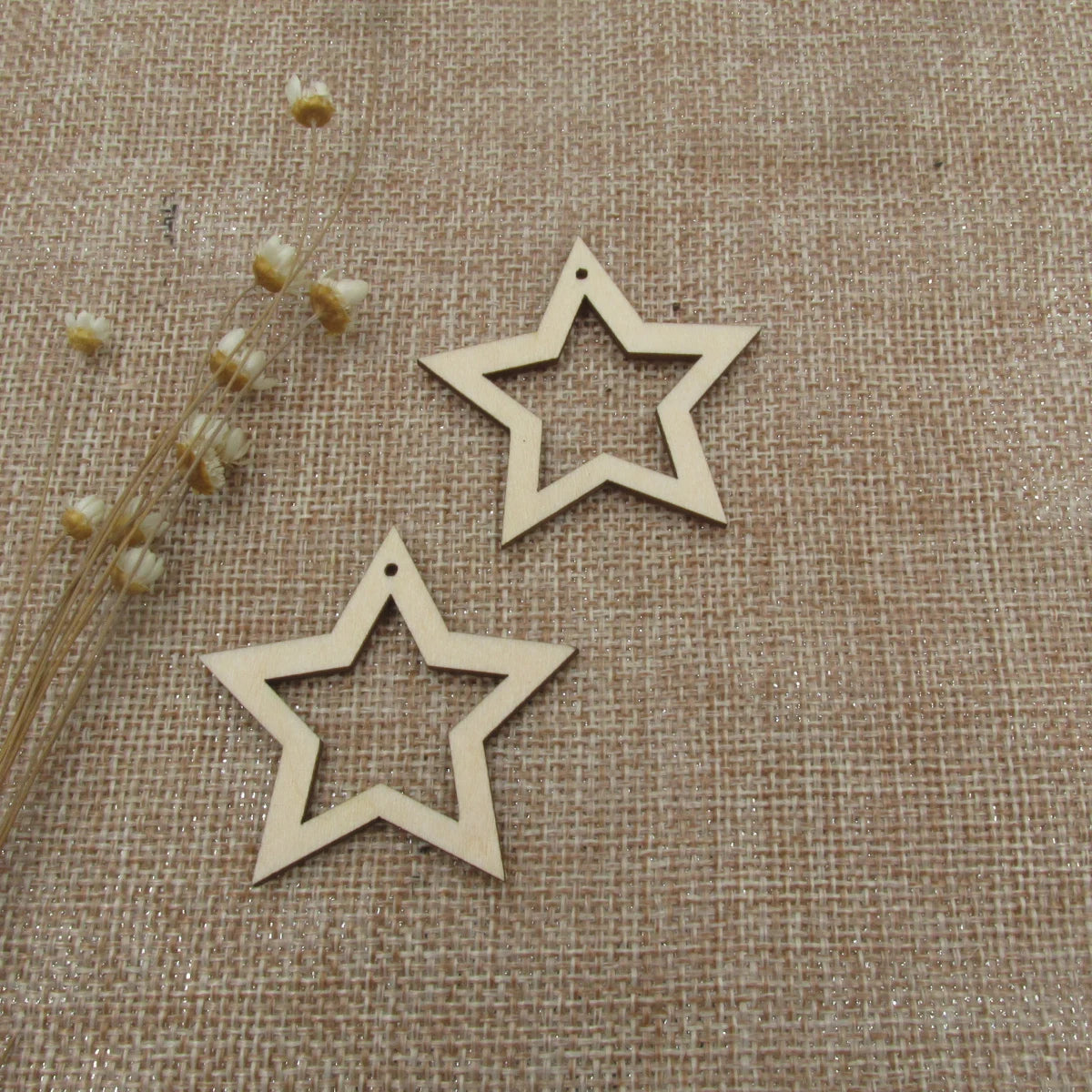 10pcs  Macrame Star Shape Earring Blanks Wood  Findings DIY Stars Cutout Earrings Pendants for Women Jewelry Making