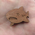 3 Pair Unfinished Ocean Animal Wooden Shark Fish Shape Cutout For Brooches Pin Magnet Pendant Charms Diy Making