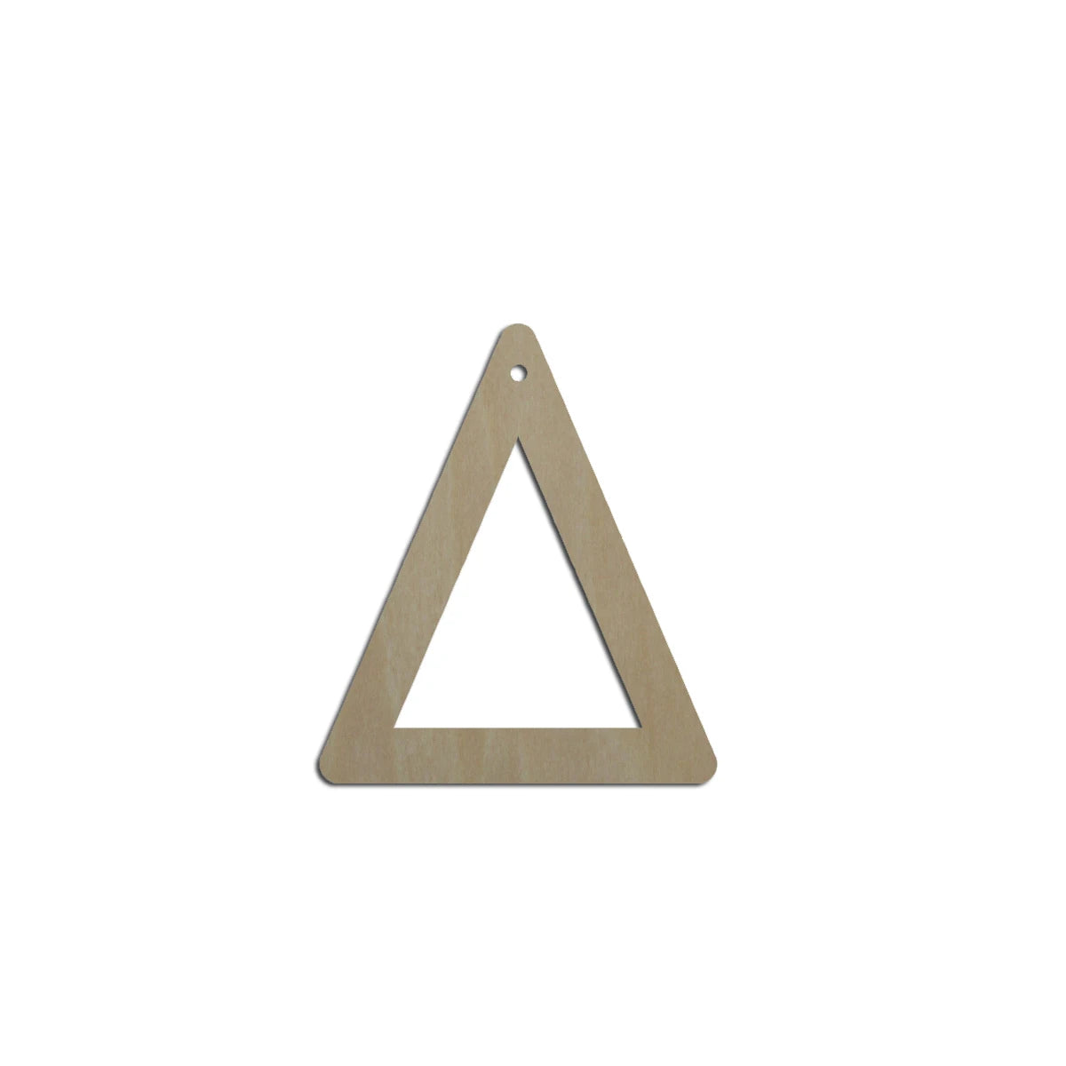 10pcs Laser Cut Unfinished Blank Wood Geometric Simple Triangle Cutout Shape Earring Pendant Jewelry Charm Finding