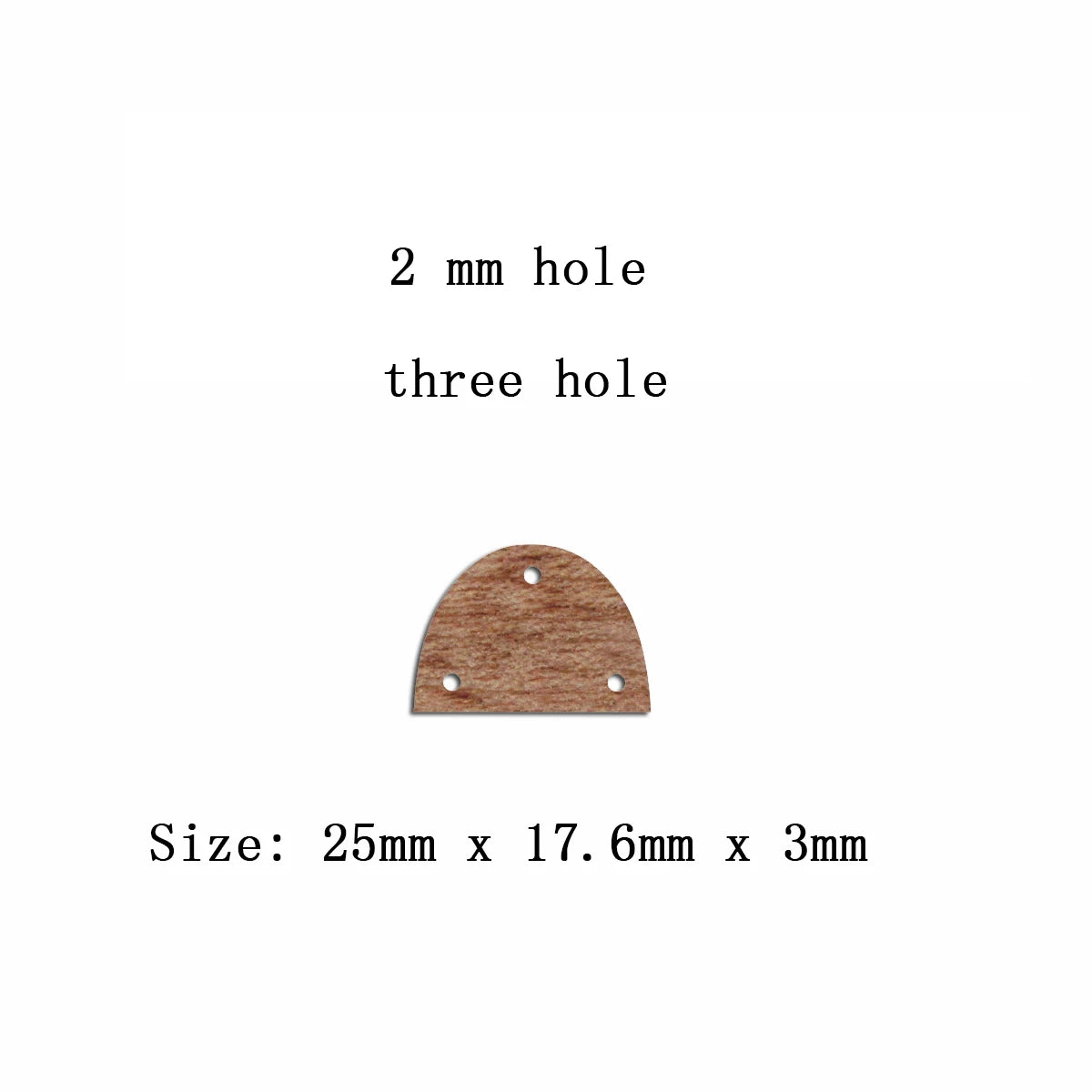 6pcs Unfinished Blank Wooden Half Oval Earring Charms Connector Pendant for Jewelry Making