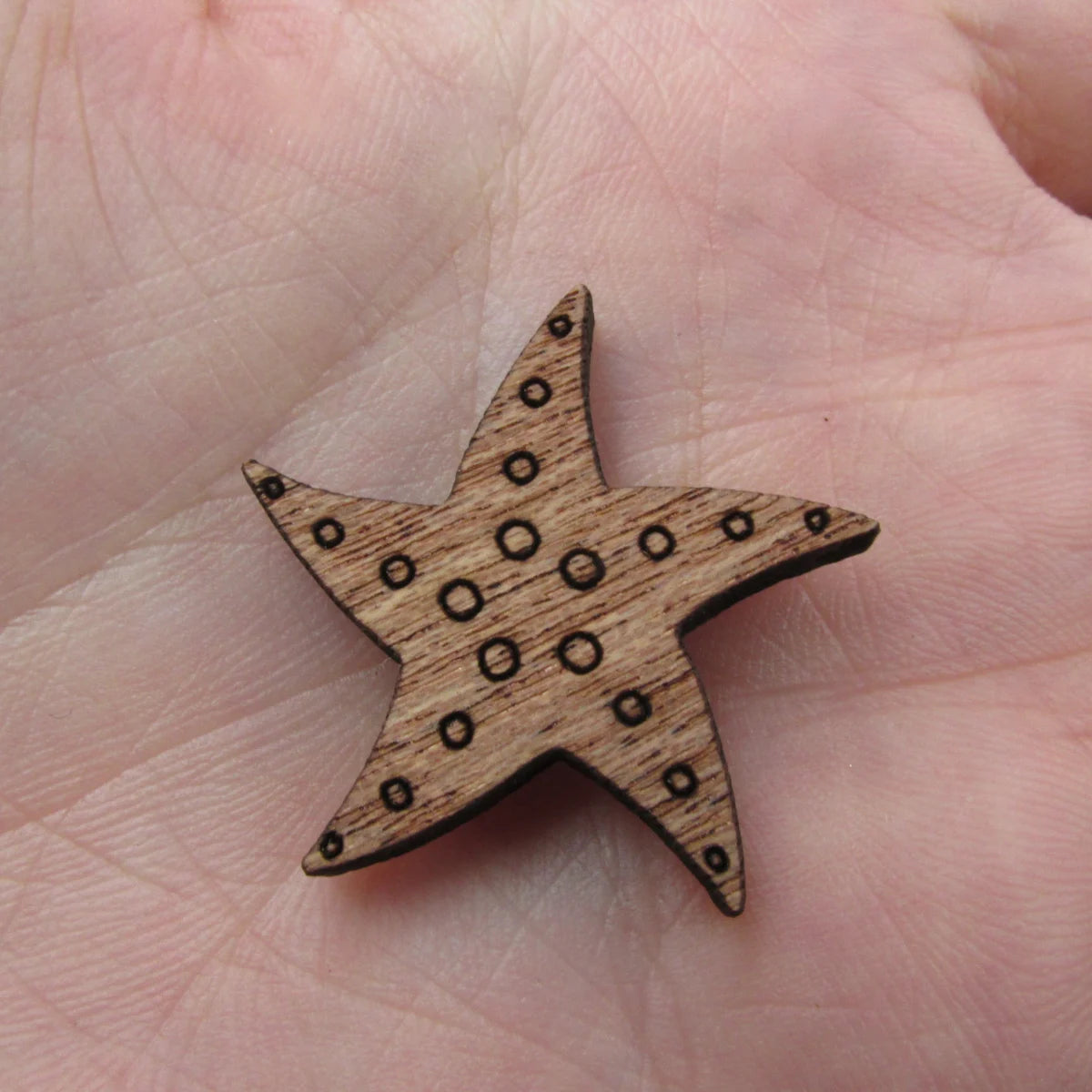 3 Pair Unfinished Ocean Animal Wooden Star Fish Sand Dollar Shape Cutout For Brooches Pin Magnet Pendant Charms Diy Making