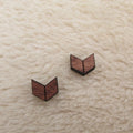 10pcs Unfinished Mini Wooden Cabochon, Laser Cut Blanks, Wood Chevr Cutout for Earring Stud Making, Jewelry Supplies, DIY