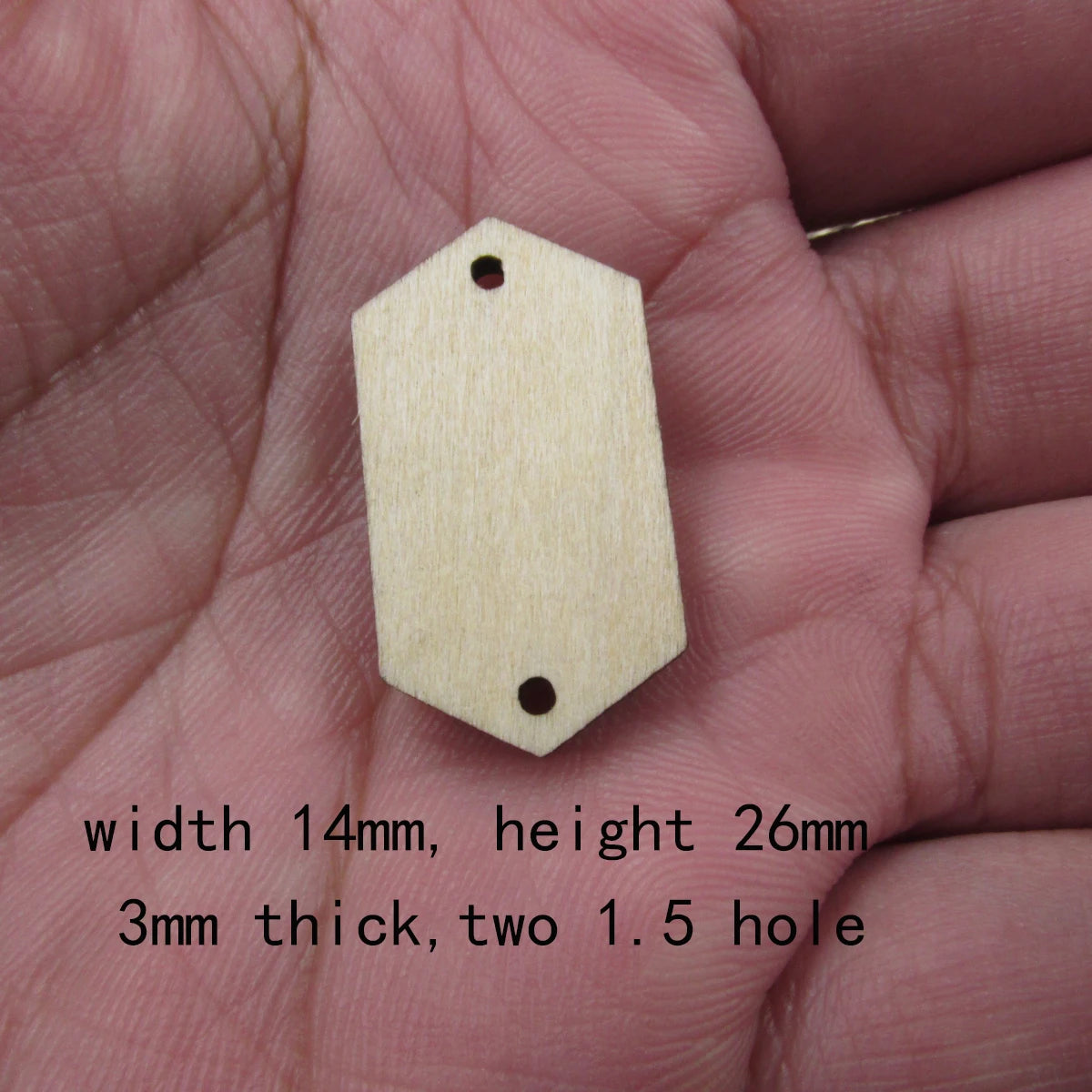 10 Pcs Unfinished Blank Wooden Geometric Rectangle Loop Shape Cutout Plywood Connector Jewelry Finding Supplies For Earrings