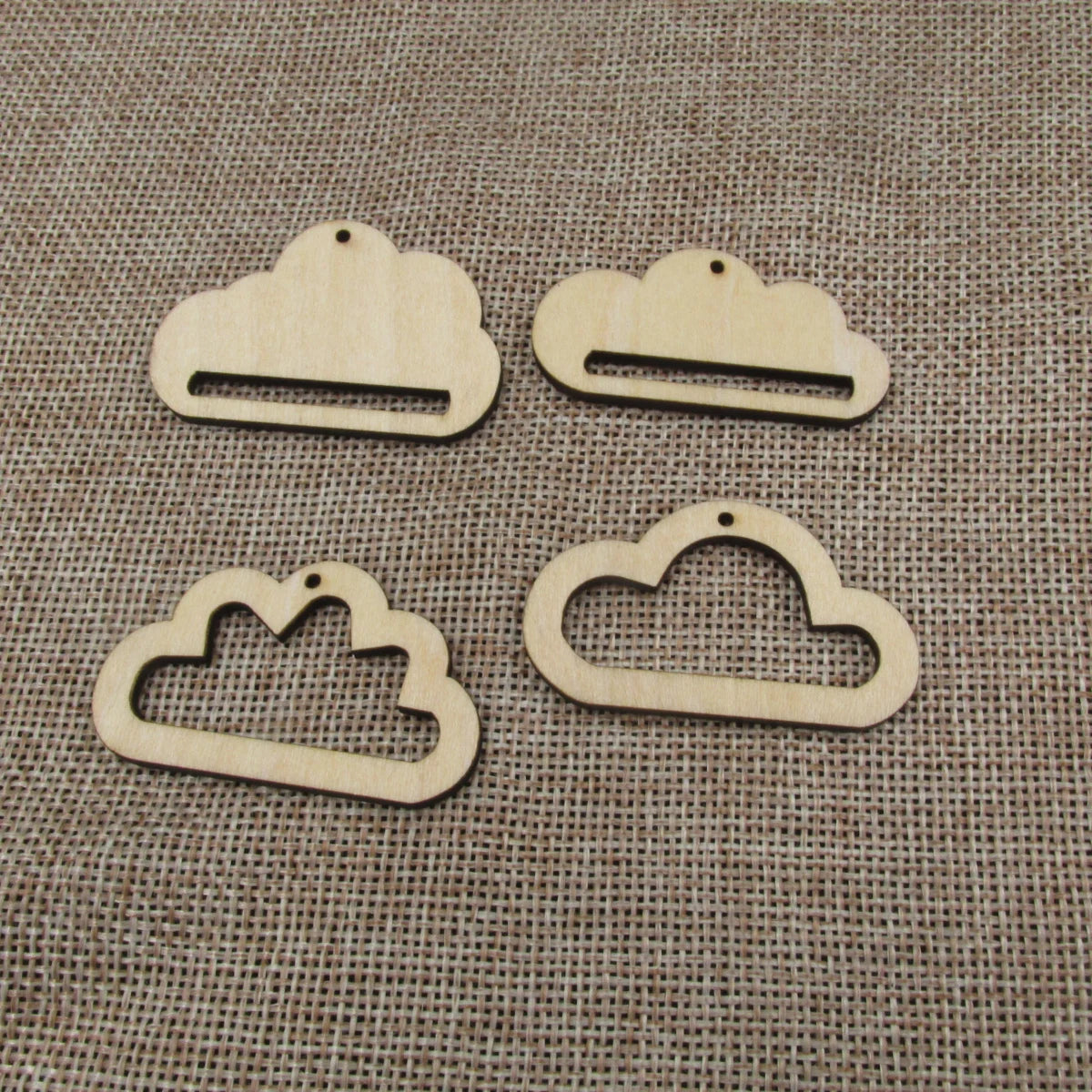 10pcs 1.75 inch Width Unfinished Wooden Earring Blanks Cloud Macrame DIY Jewellery Earrings Parts Findings Accessories Supplies