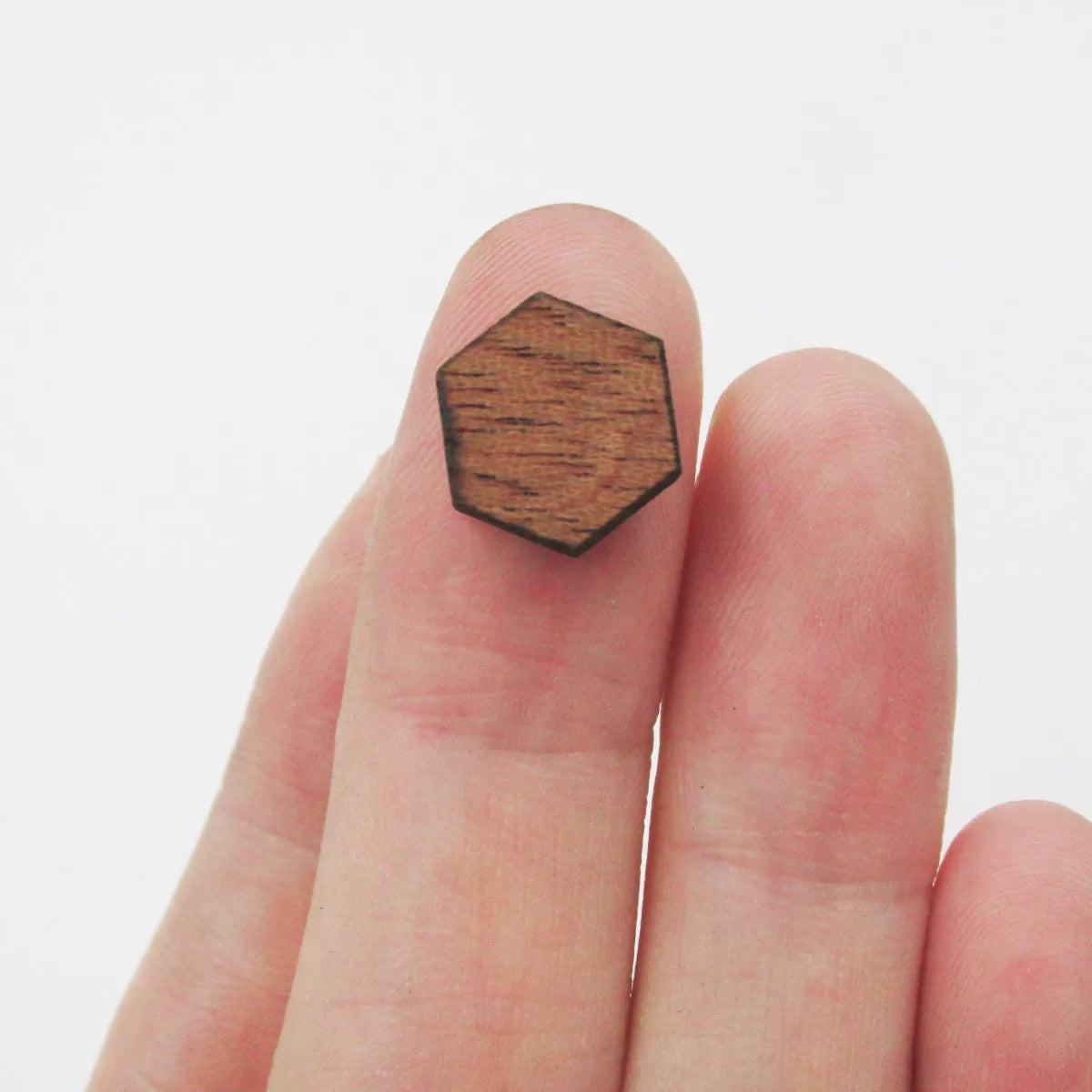 Blanks Wood Cabochon Mini Wooden Circle Triangle Square Pentagon Hexagon heart puzzle Shape Laser Cut Earring Supplies
