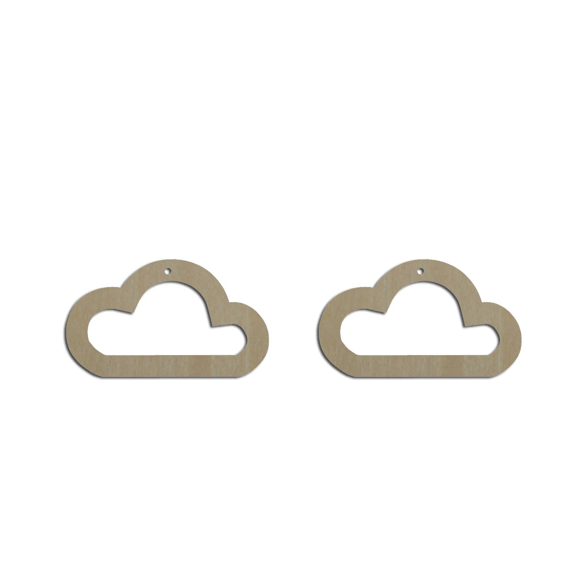 10pcs Unfinished Wood Blank Simple Cloud Hoop Outline Cutout Shape Macrame Earring Pendant Charms For DIY Jewelry Making