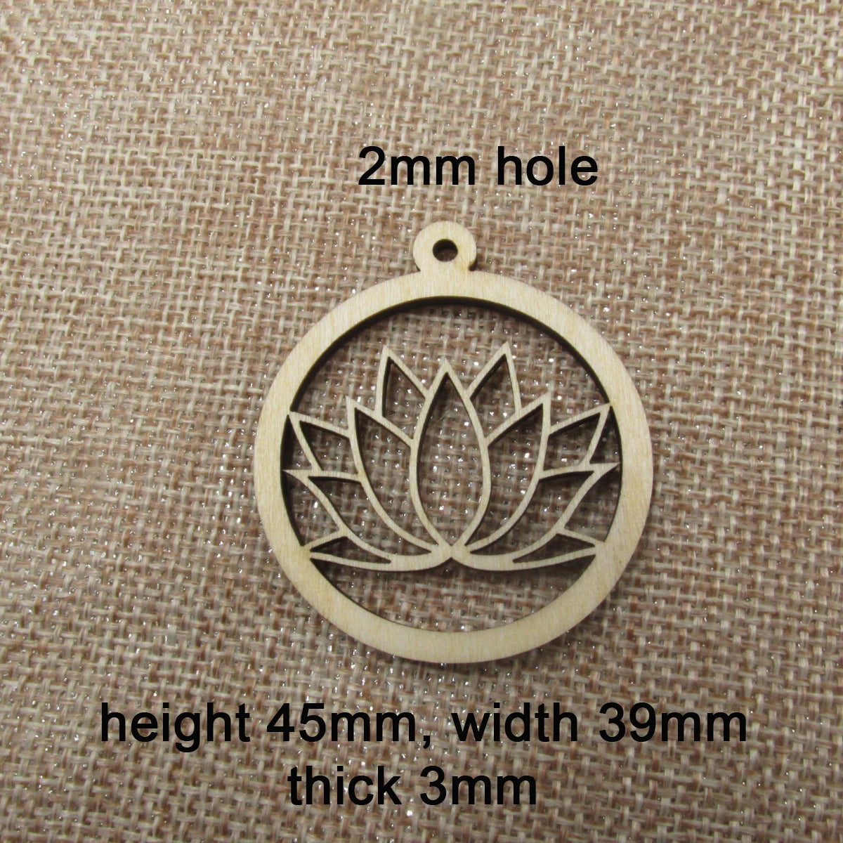 10pcs Unfinished Wooden Blanks Flower Lotus Shape Laser Cut Circle Lotus Wood For DIY Earrings Findings Jewelry