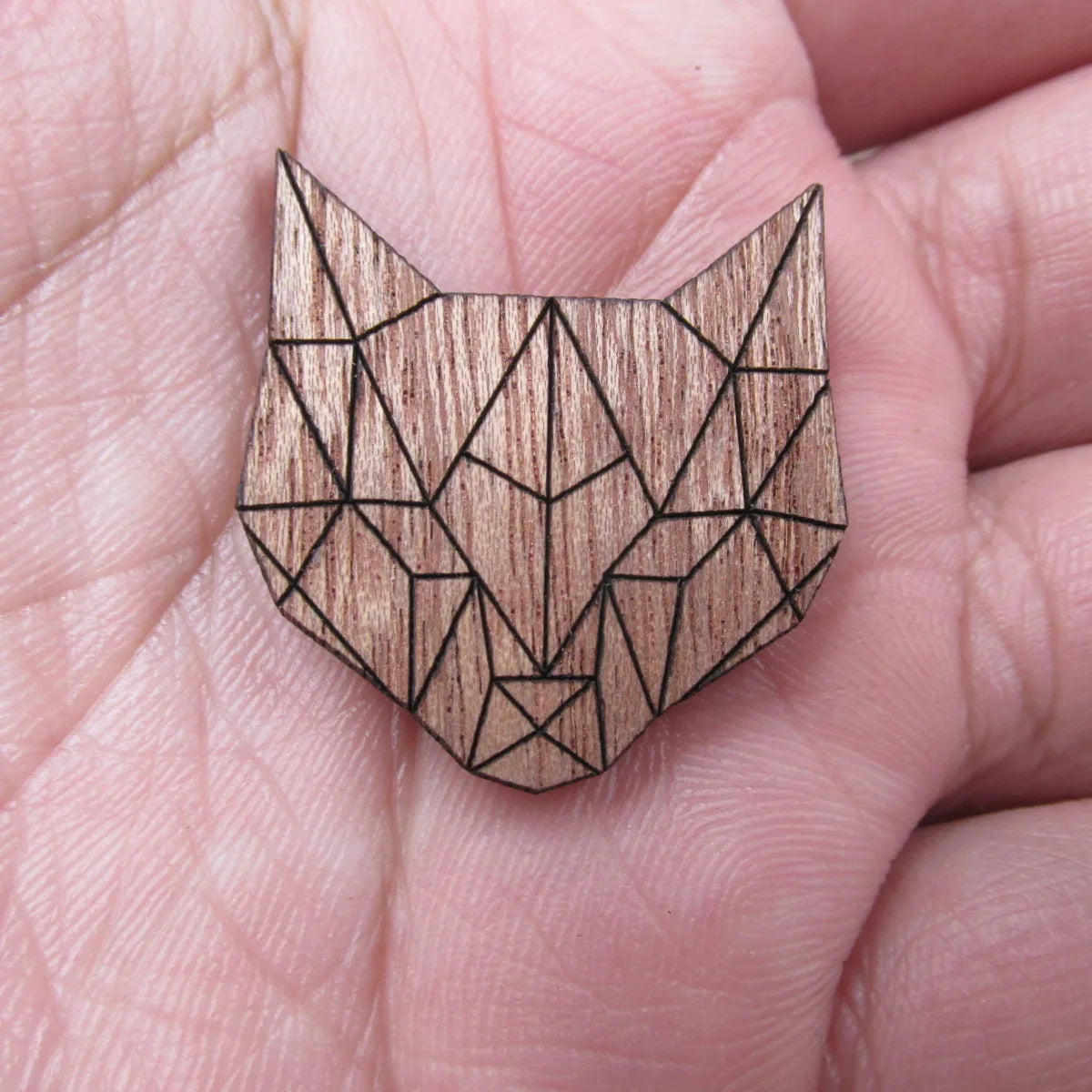 Unfinished Blank Wood Geometric Animal Cute Cat Head Parts Accessory For Brooches Enamel Pin Necklace Jewelry Diy Making