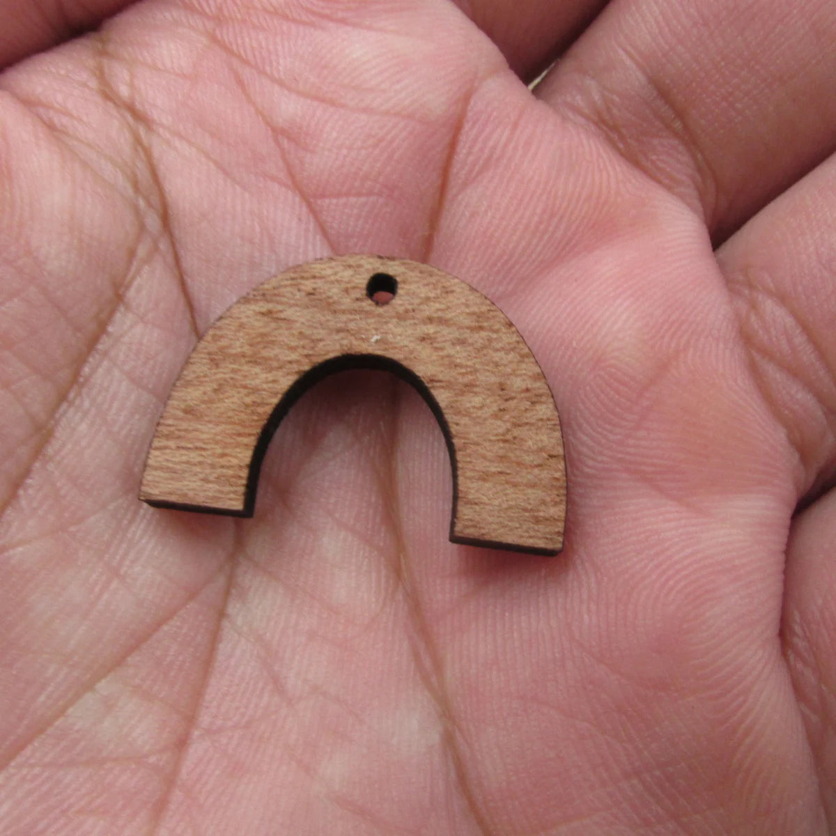 6 Pcs Unfinished Blank Wooden Arc Rainbow Shape Cutout Wood Connector For Necklace Earring Pendant  DIY Making Jewelry