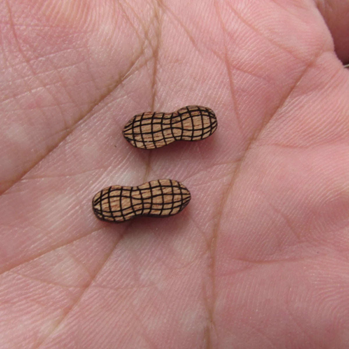 5 Pair Unfinished Blank Autumn Falls Leaves Wooden Nut Nutshell Cabochon Wood Shape Cutouts For DIY Craft Earring Stud