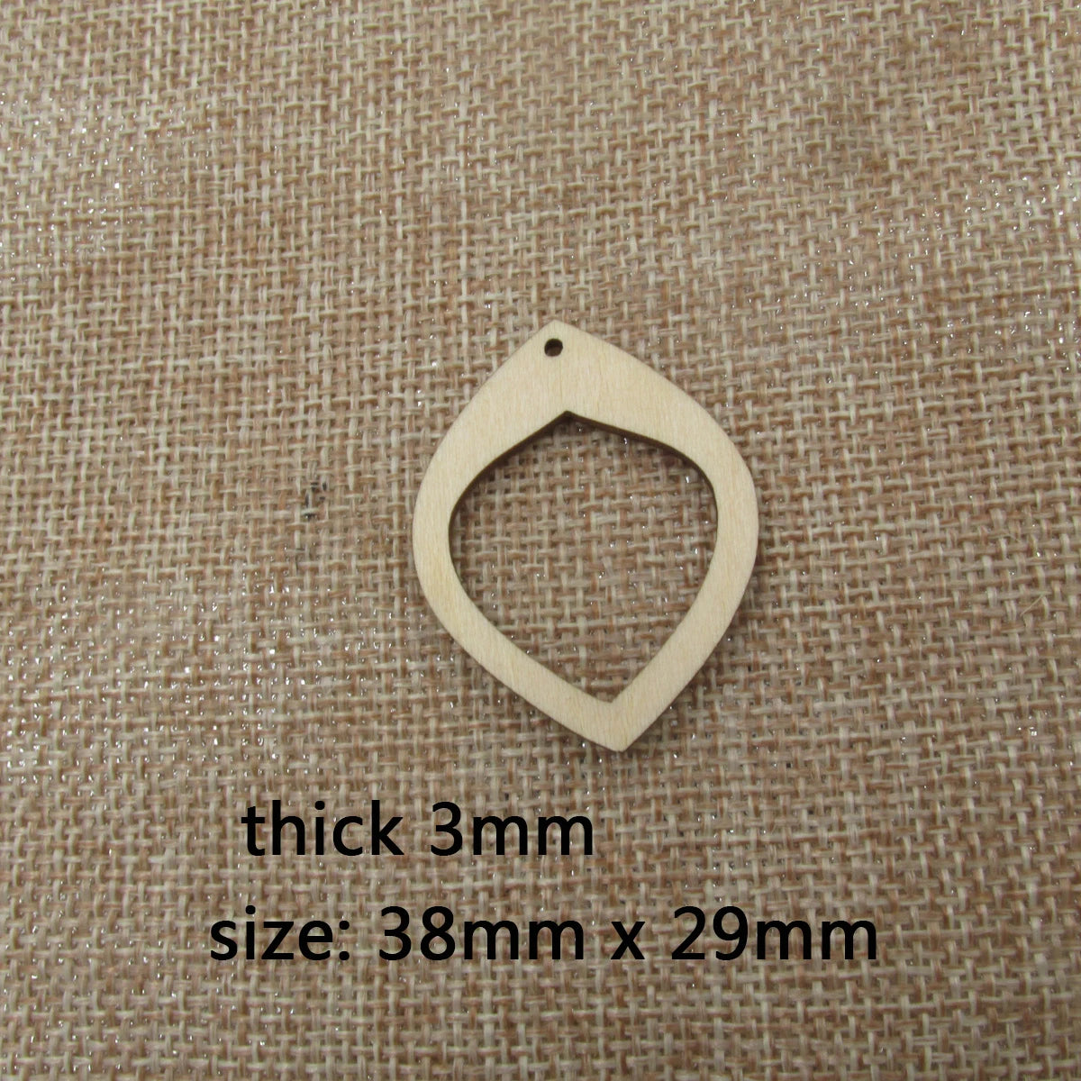 10pcs Unfinished Wood Teardrop Macrames Double Point Diamond Shape Cutout Wooden Macrame For DIY Earrings Findings Jewelry