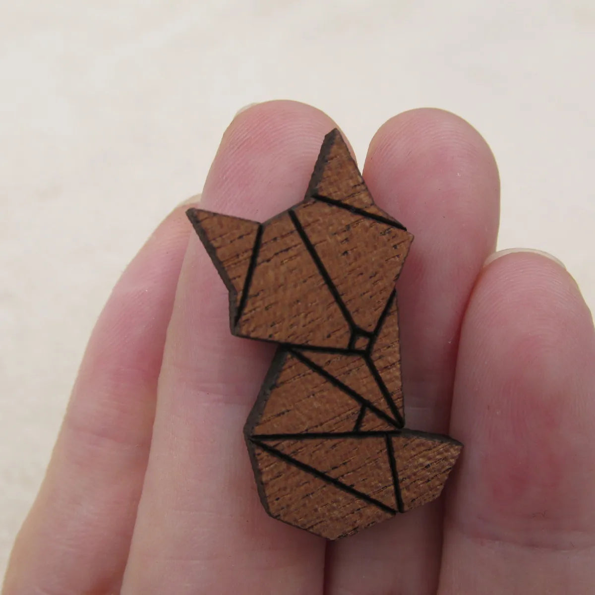 Laser Cut Unfinished Wooden Animal Fox Charm Pendant Jewerly Finding Perfect for Earring Brooch Necklace