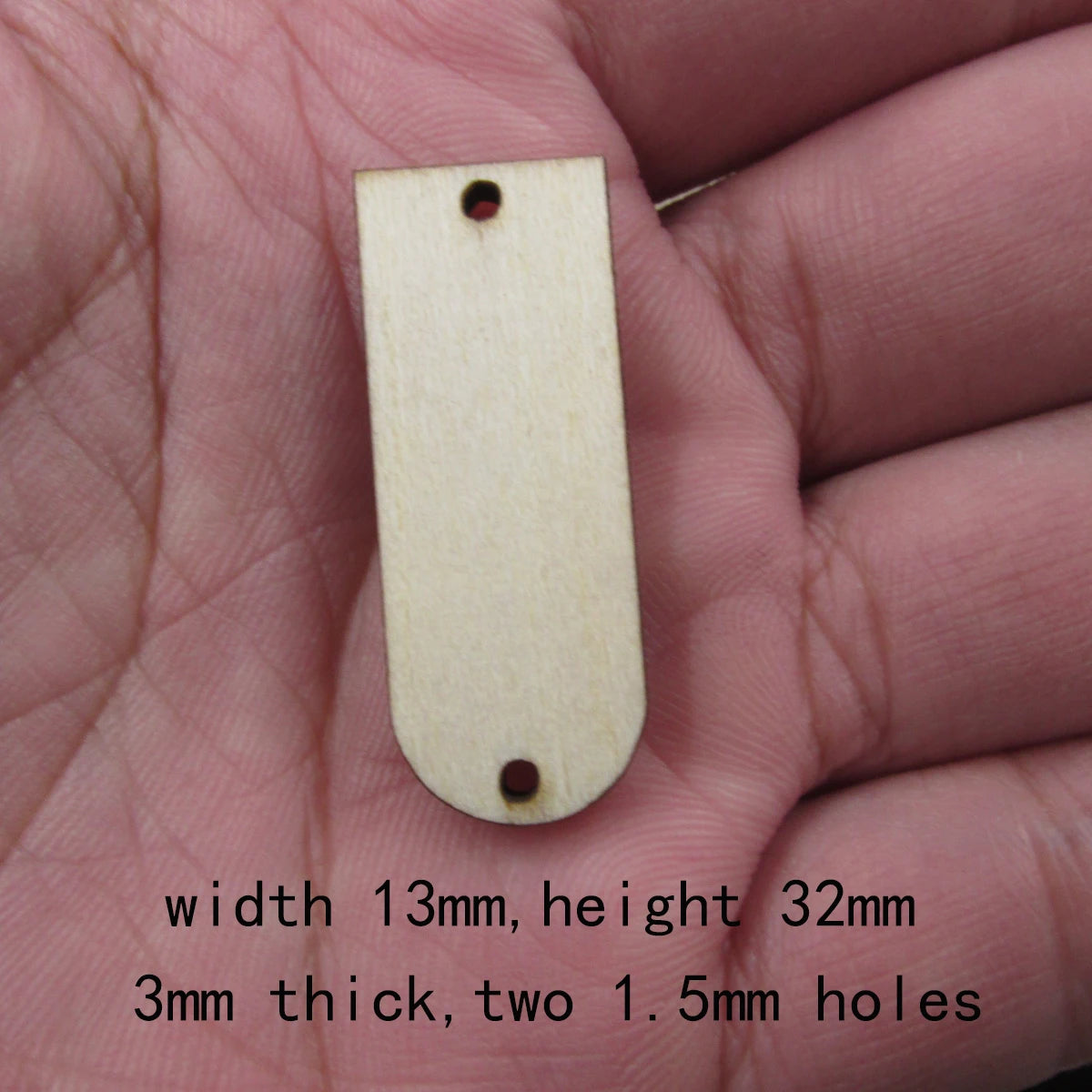 10 Pcs Unfinished Blank Wooden Geometric Rectangle Loop Shape Cutout Plywood Connector Jewelry Finding Supplies For Earrings