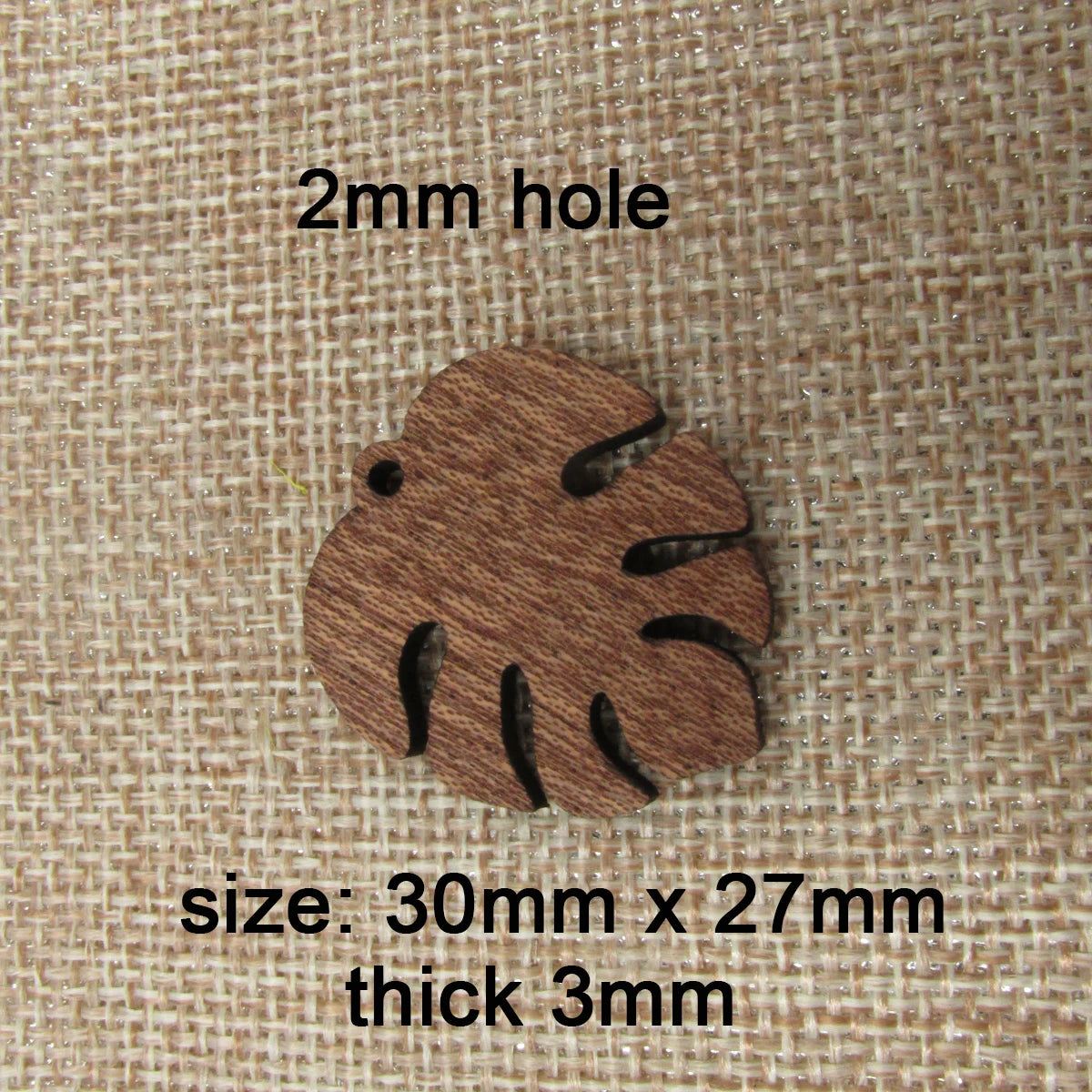 6pcs Unfinished Blank Wood Monstera Leaf Shape Wooden Charms Pendants Leaves Earrings Necklace For DIY Jewelry Making