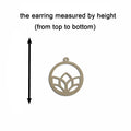 10pcs Unfinished Wood Blank Flower Circle Lotus Shape Macrame Earring Pendant Charms For DIY Jewelry Making