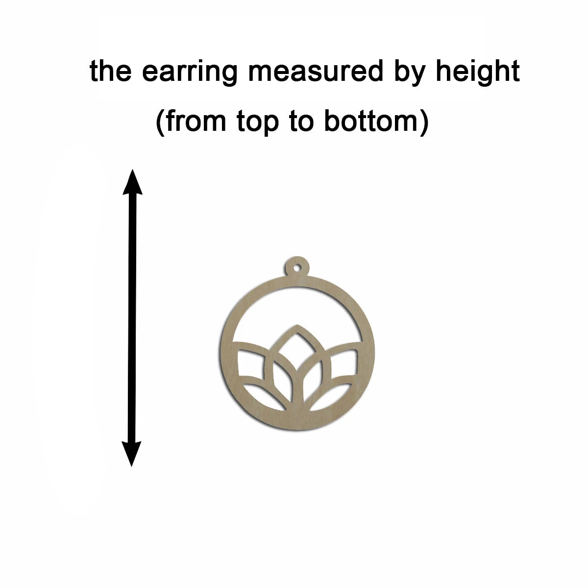 10pcs Unfinished Wood Blank Flower Circle Lotus Shape Macrame Earring Pendant Charms For DIY Jewelry Making