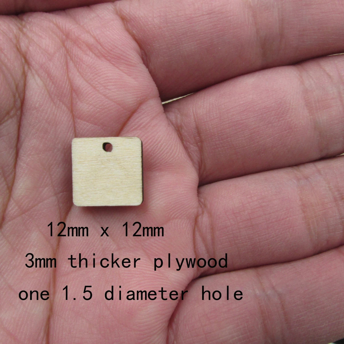 10 Pcs Unfinished Blank Wooden Geometric Square Shape Cutout Plywood Connector Jewelry Finding Supplies For Earrings