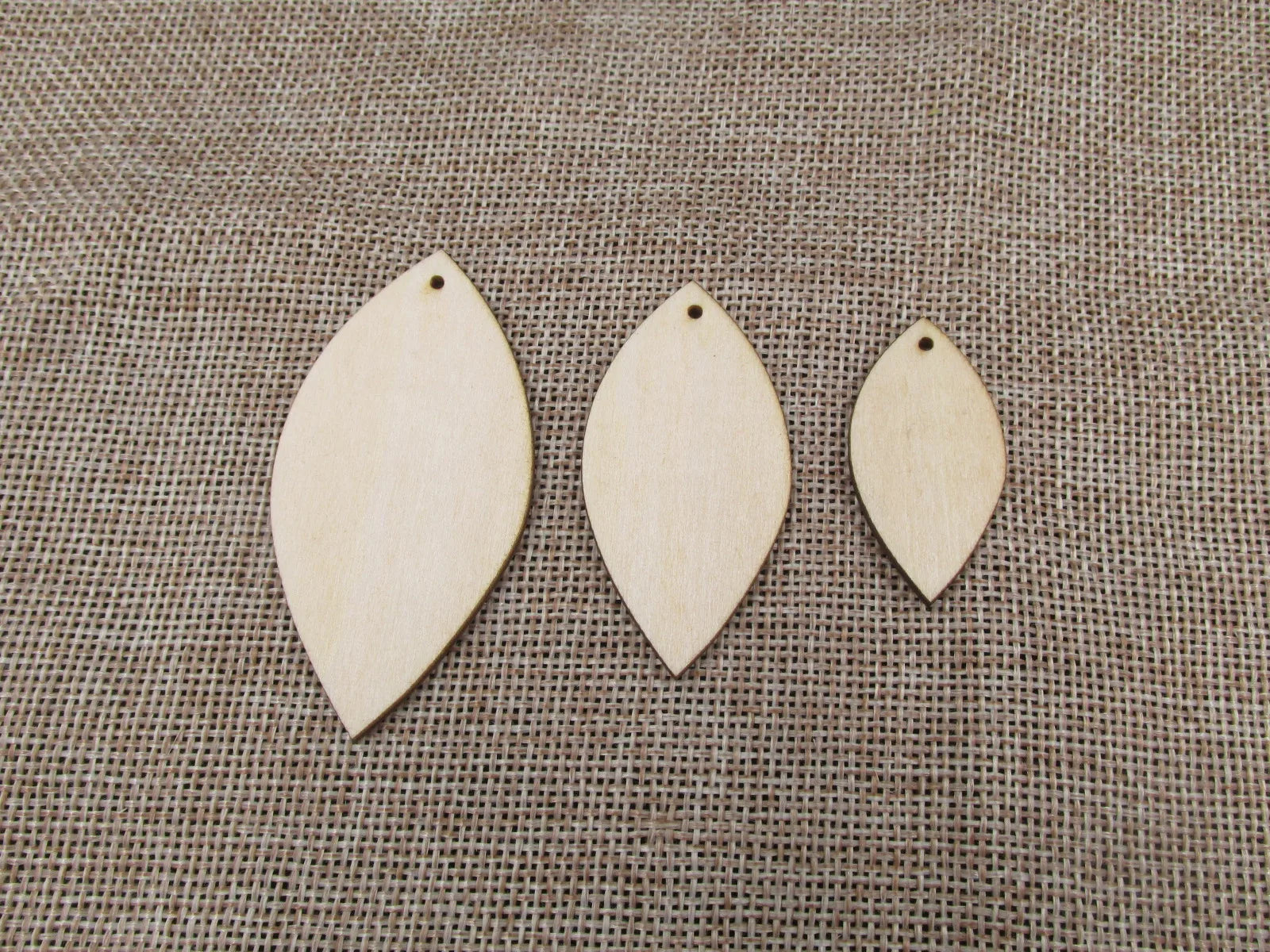 Unfinished Wood Blank Classic Geometric Teardrop Shape Earring Pendant Jewelry Finding For DIY Project Making Kit