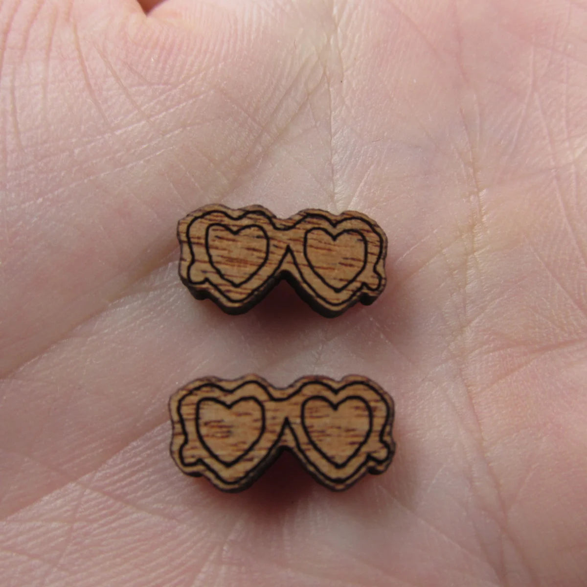 5 Pair Unfinished Blank Beach Wood Ocean Glasses Wooden Cutout Shapes For DIY Stud Earrings Supplies
