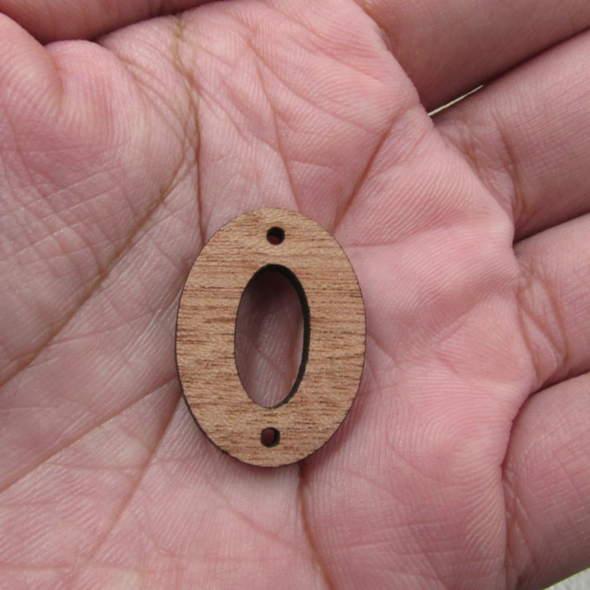 6 Pcs Unfinished Blank Wooden Oval Annulus Shape Cutout Wood Connector For Necklace Earring Pendant  DIY Making Jewelry