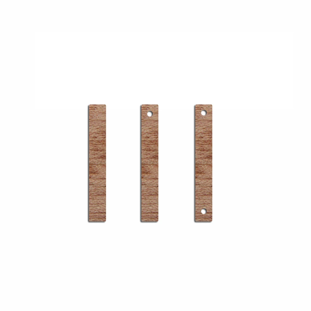 6pcs Unfinished Blank Wooden Long Bar Rectangle Earring Charms Connector Pendant for Women Female Jewelry Making DIY Crafting