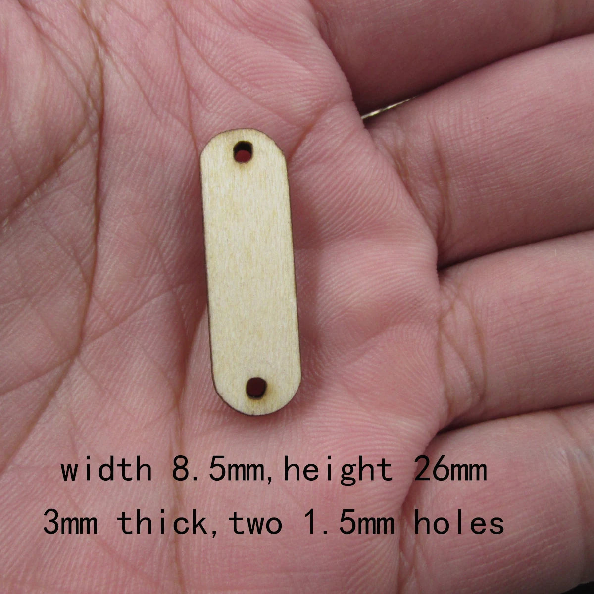 10 Pcs Unfinished Blank Wooden Geometric Rectangle Loop Shape Cutout Plywood Connector Jewelry Finding Supplies For Earrings
