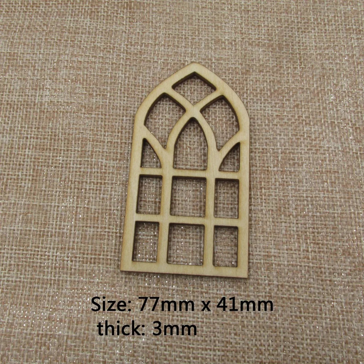 Unfinished Blank Dollhouse, Church Shape, Wooden Door, House Accessories, DIY Craft, 10Pcs