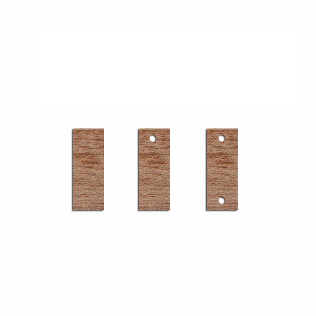 6pcs Unfinished Blank Wooden Bar Rectangle Earring Charms Connector Pendant for Women Female Jewelry Making DIY Crafting