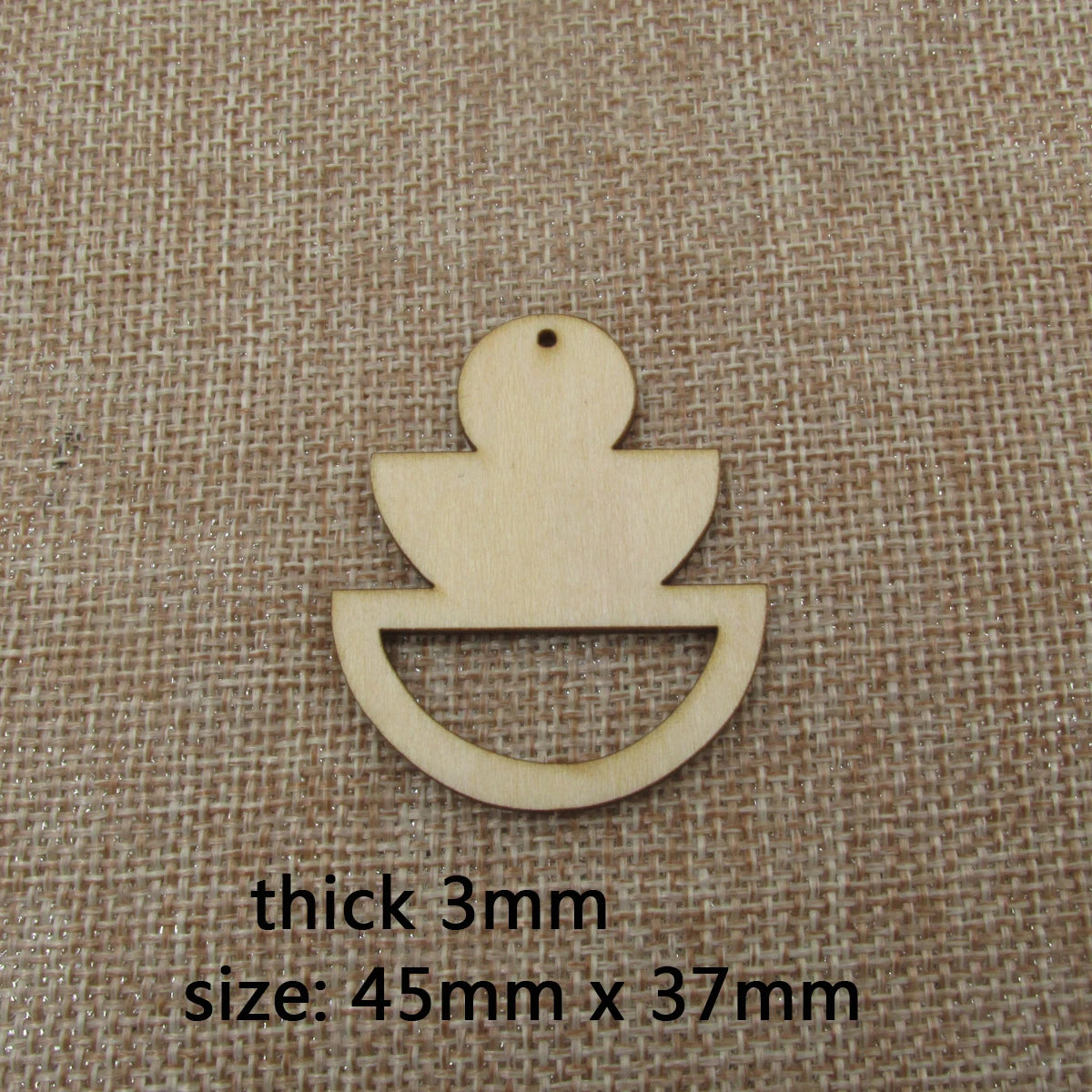 10pcs Unfinished Wood Blanks Geometric Circle With Double Semi Wooden Macrame For DIY Earrings Findings Jewelry