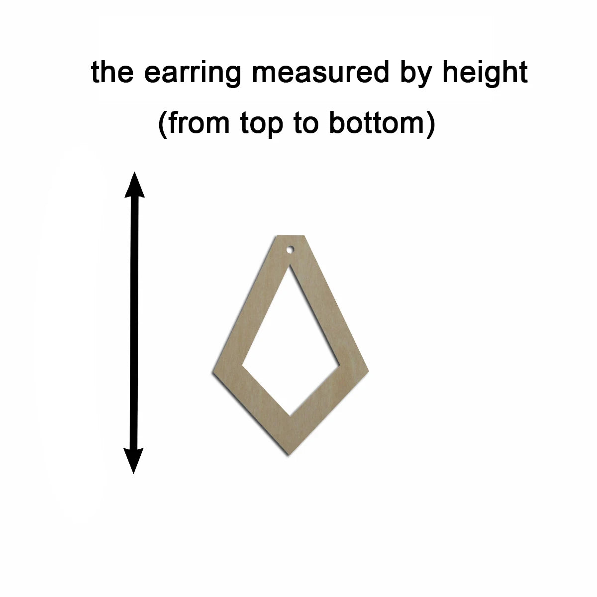 10pcs Unfinished Wood Blanks Geometric Tie Hoop Shape Macrame Earring Part Findings Accessories Wholesale For DIY Jewelry Making