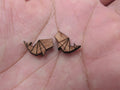 5 Pair Unfinished Wooden Cabochon Sea Animal whales Jewerly Accessory For DIY Handmade Earring Stud Pin