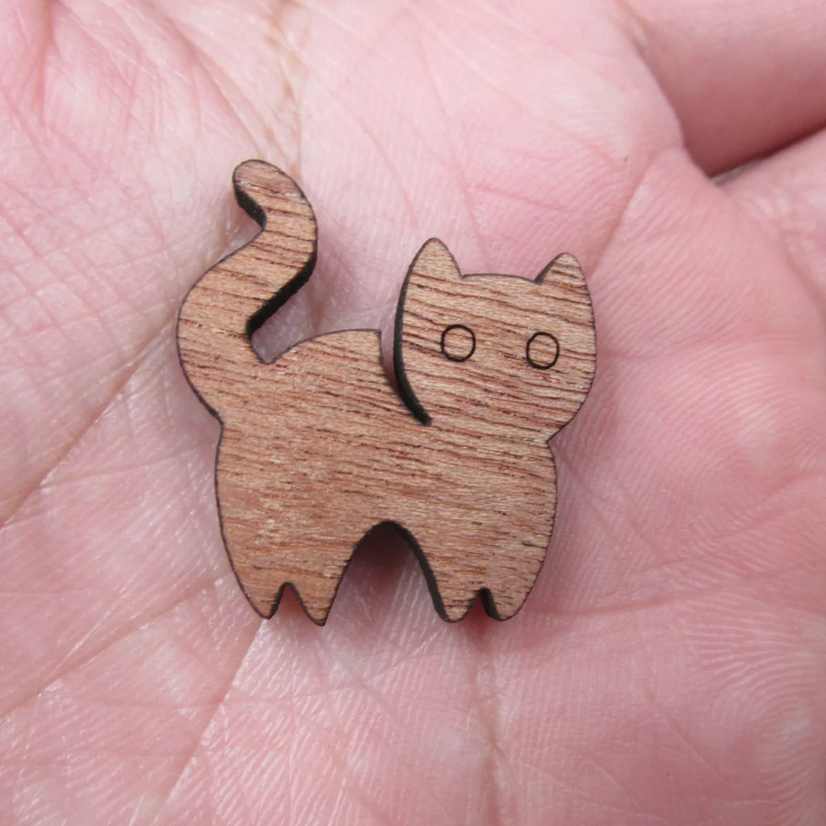 Unfinished Blank Wood Geometric Animal Cute Cat Head Parts Accessory For Brooches Enamel Pin Necklace Jewelry Diy Making