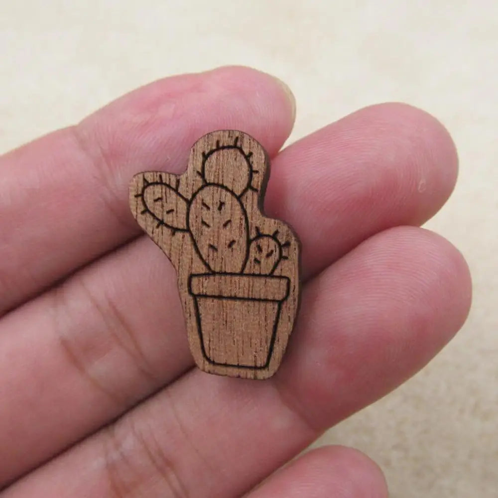Unfinished Wood Charms Plants Pineapple Monstera Pendant Fruit Cactus Strawberry Watermelon Jewerly Accessory For DIY Protect