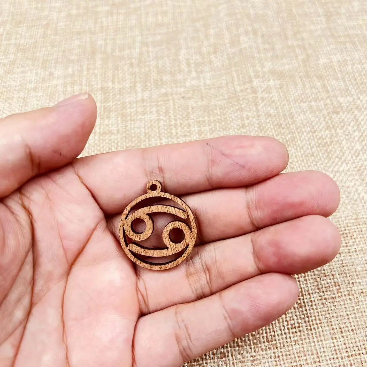 6pcs Unfinished Wood Zodiac Sign Charms Earring Pendants For Jewelry Making DIY Handmade Crafte