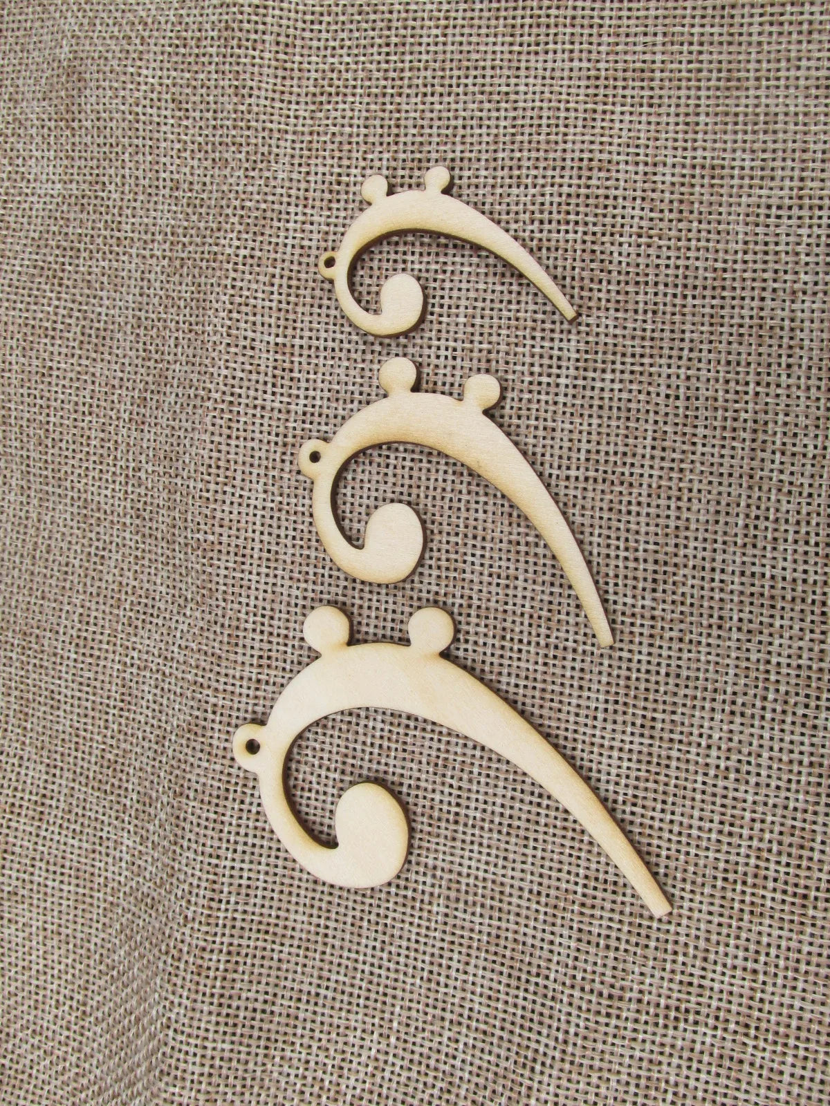 DIY Unfinished Laser Cut Wooden Earrings Blank Pendant Musical Notation Guitar Shapes For Jewelry Findings Components