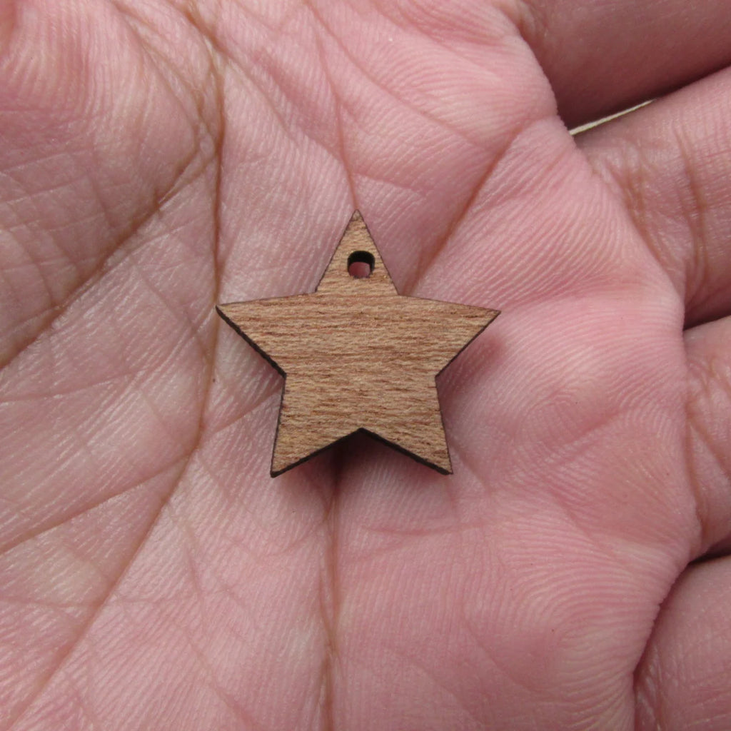 6 Pcs Unfinished Blank Wooden Lotus Star Wood Connector Shape Cutout For Necklace Earring Pendant DIY Making Jewelry