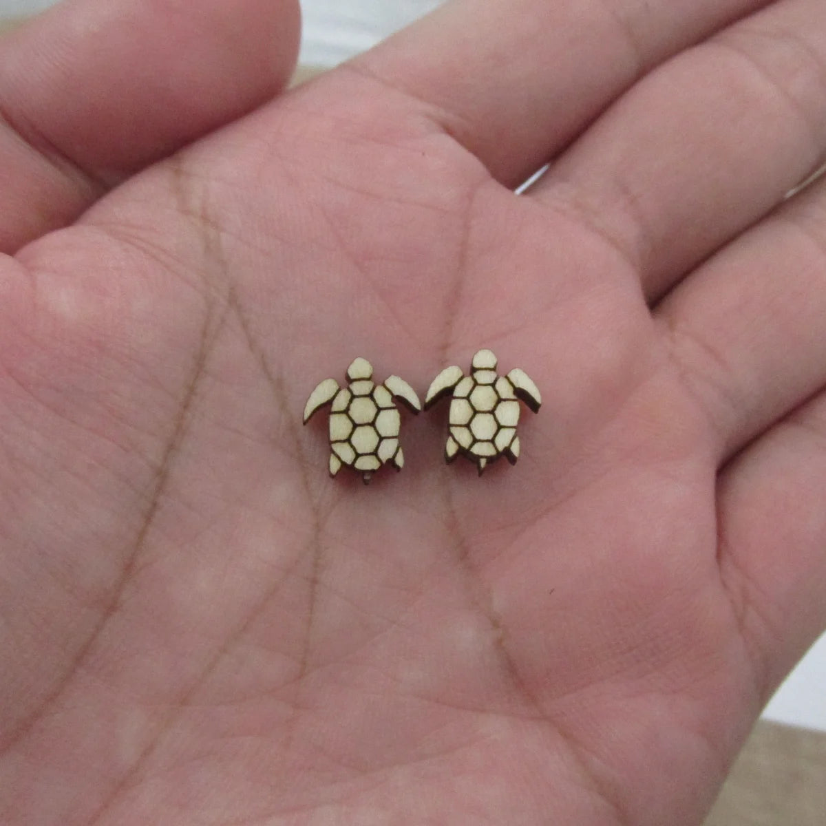 5 Pair Unfinished Blank Wooden Under The Sea Ocean Cabochon Jellyfish Octopus Post Turtle Lobster Crab Wood Earrings Stud